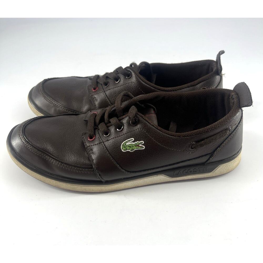 Lacoste Shoes Mens Size 9.5 Brown Sneakers Flats Comfort Preppy Normcore